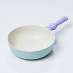 [BETTER FINGER] Neoflam 9 Inch Stir Frying Wok Pan with Handle – All-Heat Compatible, Healthy Cooking Nonstick Ceramic Coating Skillet, Unique One-of-a-Kind Design - Made in Korea